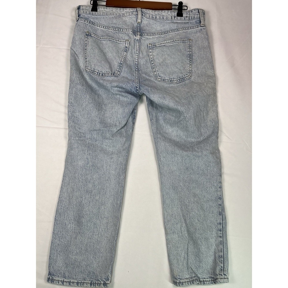 GAP Sz 10 30 Universal Slim Boyfriend Jeans Distressed Light Quincy Blue Stretch - Picture 7 of 10